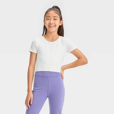 Girls' Short Sleeve Seamless Cropped T-Shirt - Art Class™ 8 Girls' Short Sleeve Seamless Cropped T-Shirt - Art Class™ - Image 8