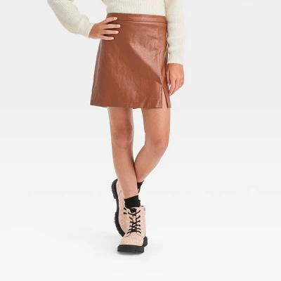 Girls' Faux Leather Mini Skirt - Art Class™ 3 Girls' Faux Leather Mini Skirt - Art Class™ - Image 3