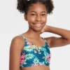 Girls' Tropic Daydream Bikini Set - Art Class™ Teal Blue