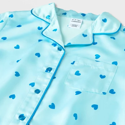 Girls' 2pc Satin Long Sleeve Coat Pajama Set - Art Class™ 2 Girls' 2pc Satin Long Sleeve Coat Pajama Set - Art Class™ - Image 2