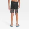 Boys' Striped Hybrid Swim Shorts - Art Class™ Black