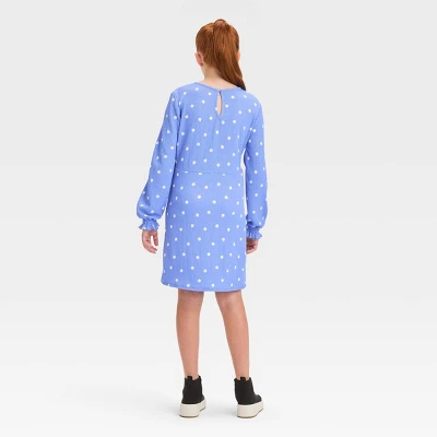 Girls' Long Sleeve Textured Woven Dress - Art Class™ 1 Girls' Long Sleeve Textured Woven Dress - Art Class™