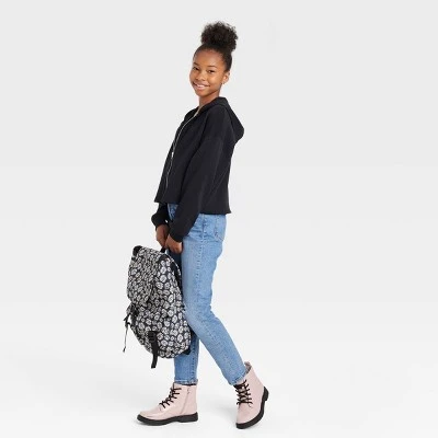 Girls' Boxy Cropped Zip-Up Hoodie Sweatshirt - Art Class™ 2 Girls' Boxy Cropped Zip-Up Hoodie Sweatshirt - Art Class™ - Image 2