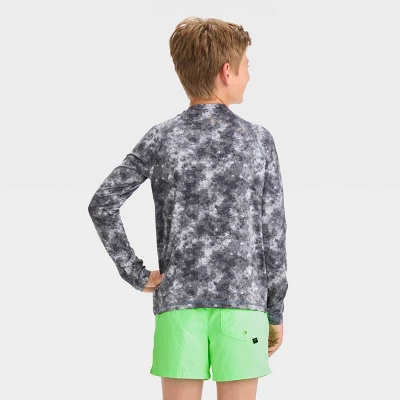 Boys' Long Sleeve Tie-Dye Rash Guard Top - Art Class™ Black 2 Boys' Long Sleeve Tie-Dye Rash Guard Top - Art Class™ Black - Image 2