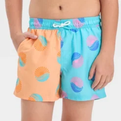 Boys' Wave Colorblock Swim Shorts - Art Class™ Blue