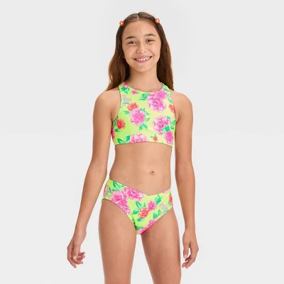Girls' 'Bright Peony' Floral Printed Bikini Set - Art Class™ 3 Girls' 'Bright Peony' Floral Printed Bikini Set - Art Class™ - Image 3