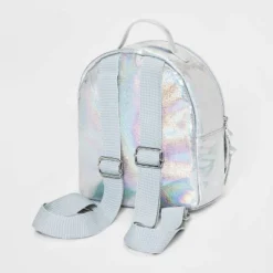 Girls' 8.75" Hologram Mini Backpack - Art Class™ Silver