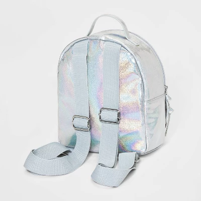 Girls' 8.75" Hologram Mini Backpack - Art Class™ Silver 1 Girls' 8.75" Hologram Mini Backpack - Art Class™ Silver