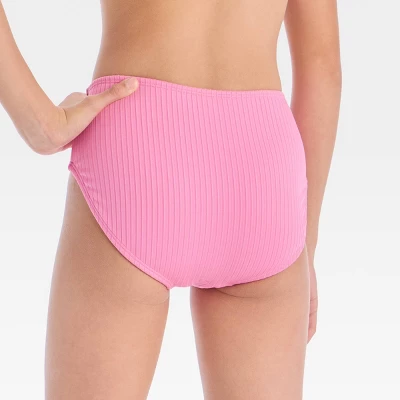 Girls' Hi Aloha Swimsuit Bottom - Art Class™ Pink 1 Girls' Hi Aloha Swimsuit Bottom - Art Class™ Pink