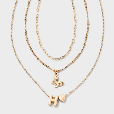 Girls' Initial With Choker And Layered Necklace Set - Art Class™ Gold 10 Girls' Initial With Choker And Layered Necklace Set - Art Class™ Gold - Image 10