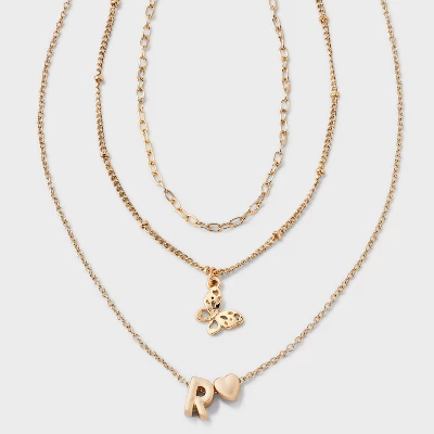 Girls' Initial With Choker And Layered Necklace Set - Art Class™ Gold 20 Girls' Initial With Choker And Layered Necklace Set - Art Class™ Gold - Image 20