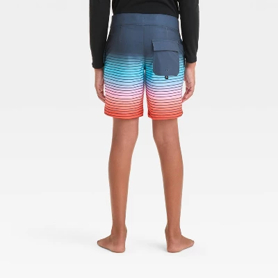 Boys' Ombre Design Striped Swim Shorts - Art Class™ 1 Boys' Ombre Design Striped Swim Shorts - Art Class™