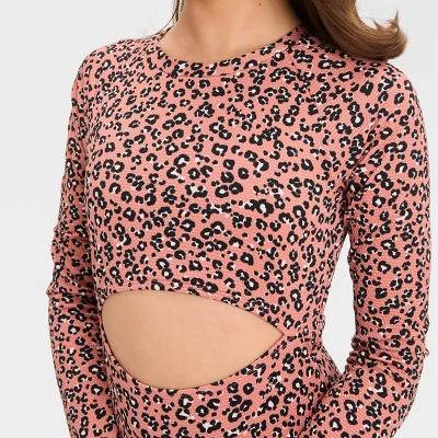 Girls' Leopard Spots One Piece Rash Guard - Art Class™ 1 Girls' Leopard Spots One Piece Rash Guard - Art Class™