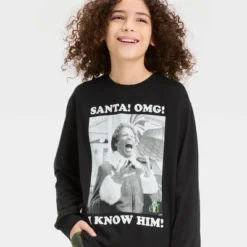 Boys' Long Sleeve Elf 'Santa! I Know Him' Graphic T-Shirt - Art Class™
