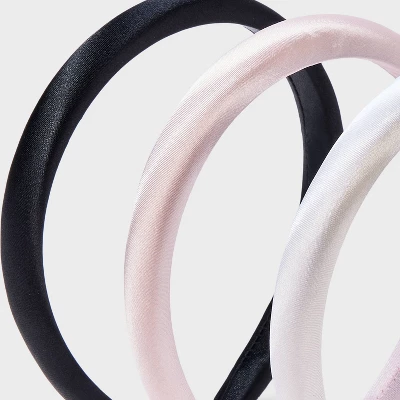 Girls' 3pk Padded Headband - Art Class™ Pink/White/Black: Fashion Accessory For All Hair Types 2 Girls' 3pk Padded Headband - Art Class™ Pink/White/Black: Fashion Accessory For All Hair Types - Image 2