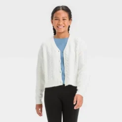 Girls' Cropped Cable Knit Cardigan Sweater - Art Class™ 5 Girls' Cropped Cable Knit Cardigan Sweater - Art Class™ -Daily Kid Wear Shop GUEST 1d9ab708 c626 4ce8 9fb4 f3dae19bf864