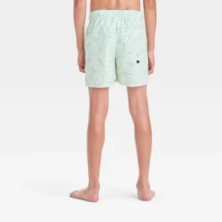 Boys' Palm Leaf Printed Swim Shorts - Art Class™