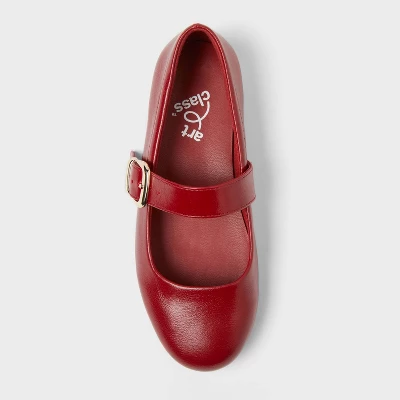 Kids' Kaira Buckle Ballet Flats - Art Class™ Red 2 Kids' Kaira Buckle Ballet Flats - Art Class™ Red - Image 2