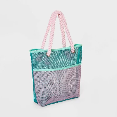 Girls' Colorblock Mesh Tote - Art Class™ 1 Girls' Colorblock Mesh Tote - Art Class™