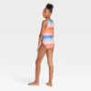 Girls' Surf Striped One Piece Swimsuit - Art Class™