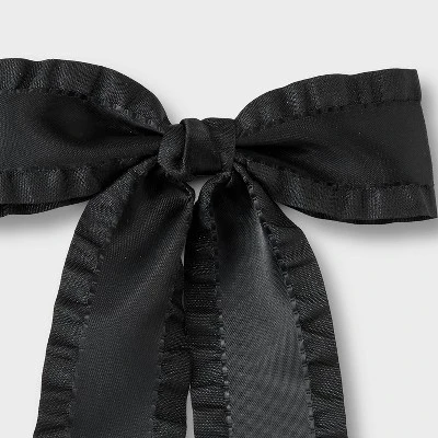 Girls' Ruffled Edge Satin Bow Clip - Art Class™ 3 Girls' Ruffled Edge Satin Bow Clip - Art Class™ - Image 3