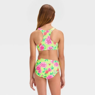 Girls' 'Bright Peony' Floral Printed Bikini Set - Art Class™ 2 Girls' 'Bright Peony' Floral Printed Bikini Set - Art Class™ - Image 2