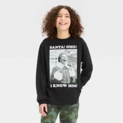 Boys' Long Sleeve Elf 'Santa! I Know Him' Graphic T-Shirt - Art Class™ -Daily Kid Wear Shop GUEST 27362fa0 ddb6 4e13 9e5e ee89e4135fbb