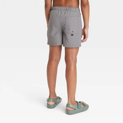 Boys' Solid Swim Trunks - Art Class™ Gray 2 Boys' Solid Swim Trunks - Art Class™ Gray - Image 2