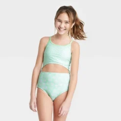 Girls' Floral Printed One Piece Swimsuit - Art Class™ Green -Daily Kid Wear Shop GUEST 2ae32c06 801d 4193 a86c 15298798b088