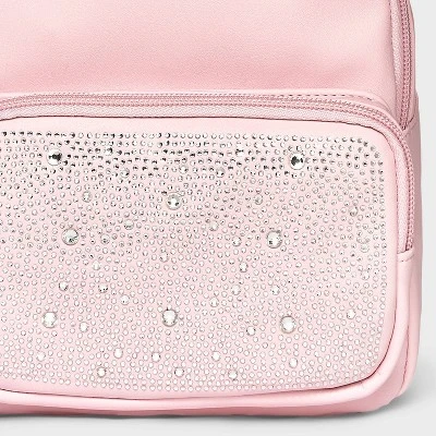 Girls' Rhinestone 8.75" Mini Backpack - Art Class™ Pink 3 Girls' Rhinestone 8.75" Mini Backpack - Art Class™ Pink - Image 3