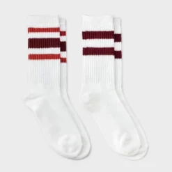 Girls' 2pk Striped Crew Socks - Art Class™ Maroon/Red -Daily Kid Wear Shop GUEST 2f1eaadf 0790 4794 bc40 a0523ad1a994