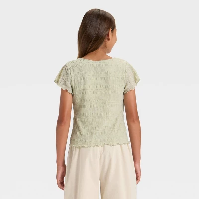 Girls' Bow Front Top - Art Class™ 1 Girls' Bow Front Top - Art Class™