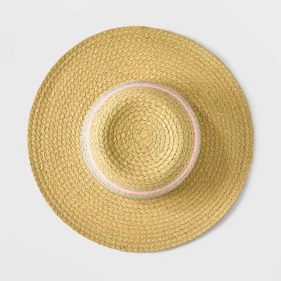 Girls' Striped Paper Straw Hat - Art Class™ 1 Girls' Striped Paper Straw Hat - Art Class™