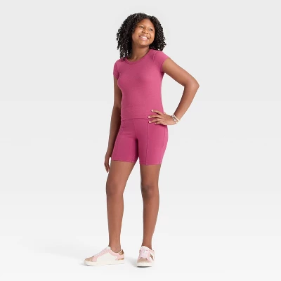 Girls' Short Sleeve Ribbed T-Shirt - Art Class™ 2 Girls' Short Sleeve Ribbed T-Shirt - Art Class™ - Image 2