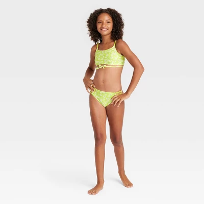 Girls' Make A Wish 2pc Bikini Set - Art Class™ Lime Green 3 Girls' Make A Wish 2pc Bikini Set - Art Class™ Lime Green - Image 3