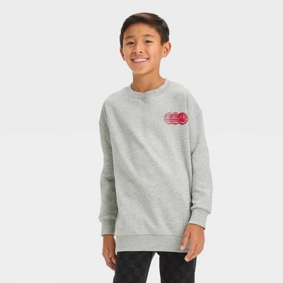 Boys' Smiley Graphic Sweatshirt - Art Class™ Gray 3 Boys' Smiley Graphic Sweatshirt - Art Class™ Gray - Image 3