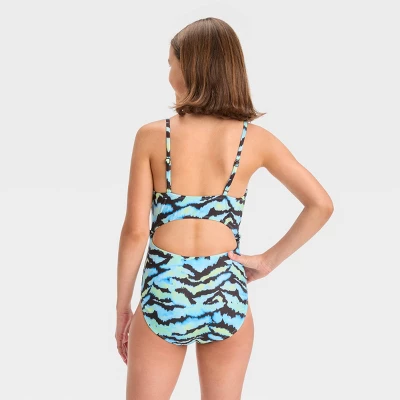 Girls' Tiger Dream One Piece Swimsuit - Art Class™ 2 Girls' Tiger Dream One Piece Swimsuit - Art Class™ - Image 2