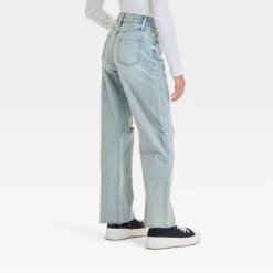 Girls' High-Rise Baggy Jeans - Art Class™