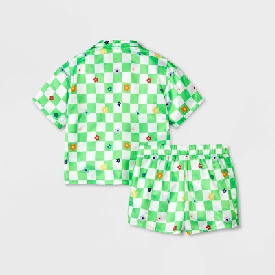 Girls' 2pc Satin Coat Pajama Set - Art Class™ 1 Girls' 2pc Satin Coat Pajama Set - Art Class™