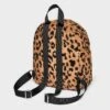 Girls' Printed Leopard Fleece 10.725" Mini Backpack - Art Class™ Black
