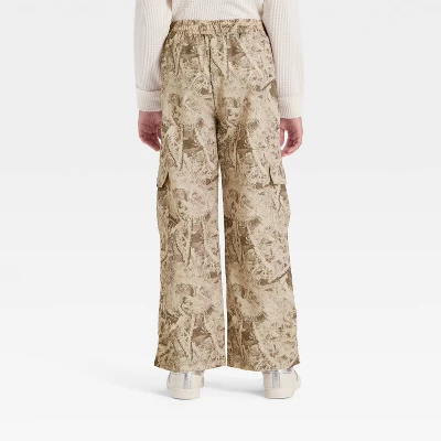 Girls' Nylon Wide Leg Cargo Pants - Art Class™ Tan 1 Girls' Nylon Wide Leg Cargo Pants - Art Class™ Tan