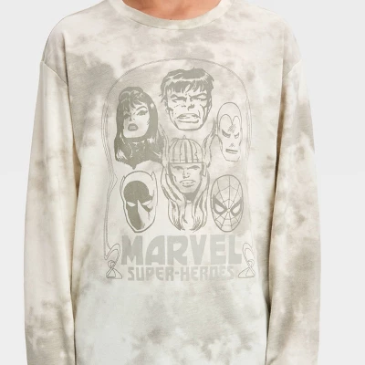 Boys' Marvel Superhero Long Sleeve Graphic T-Shirt - Art Class™ Cream 1 Boys' Marvel Superhero Long Sleeve Graphic T-Shirt - Art Class™ Cream
