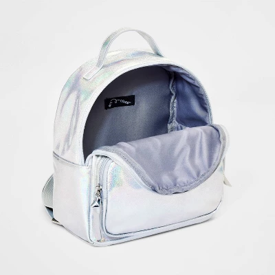 Girls' 8.75" Hologram Mini Backpack - Art Class™ Silver 2 Girls' 8.75" Hologram Mini Backpack - Art Class™ Silver - Image 2