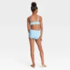 Girls' Warm Days Ahead Solid One Piece Swimsuit - Art Class™ Light Blue