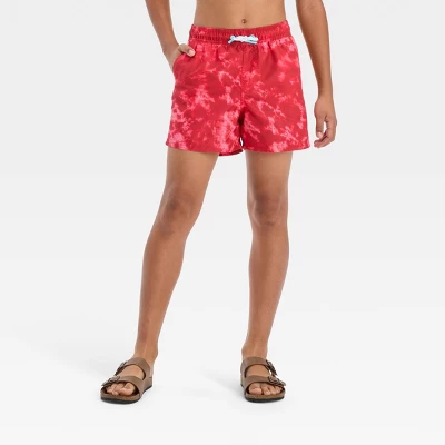 Boys' Tie-Dye Swim Shorts - Art Class™ Red 3 Boys' Tie-Dye Swim Shorts - Art Class™ Red - Image 3