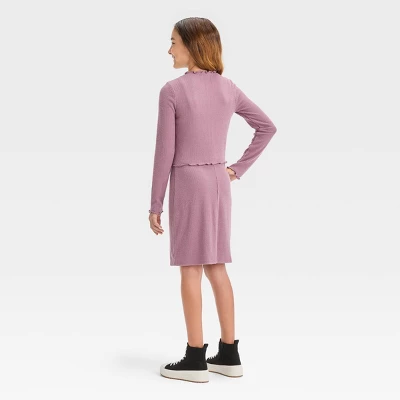 Girls' Knit Cardigan & Dress Set - Art Class™ 3 Girls' Knit Cardigan & Dress Set - Art Class™ - Image 3