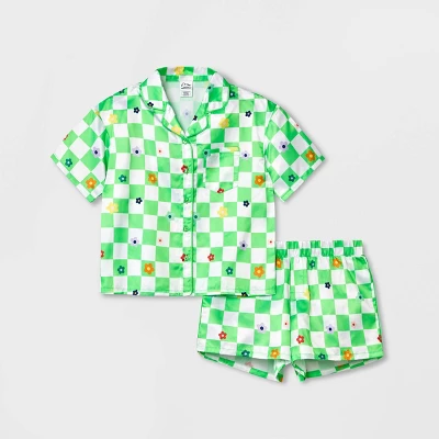 Girls' 2pc Satin Coat Pajama Set - Art Class™ 3 Girls' 2pc Satin Coat Pajama Set - Art Class™ - Image 3