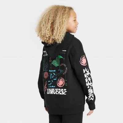 Boys' 'Trust The Universe' Graphic Hooded Sweatshirt - Art Class™ Black 1 Boys' 'Trust The Universe' Graphic Hooded Sweatshirt - Art Class™ Black