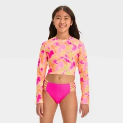 Girls' 'Summer Feelings' Tie-Dye Rash Guard Set - Art Class™ -Daily Kid Wear Shop GUEST 52c04fcc 5a01 453e 911a 1d478445fb34