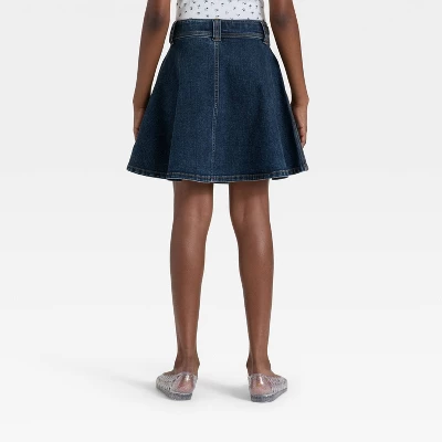 Girls' Pleated Denim Mini Skirt - Art Class™ 1 Girls' Pleated Denim Mini Skirt - Art Class™
